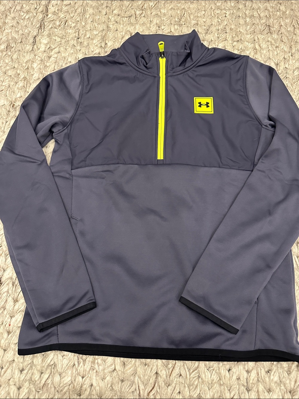 Under Armour Youth Gray Half-Zip fleece lined